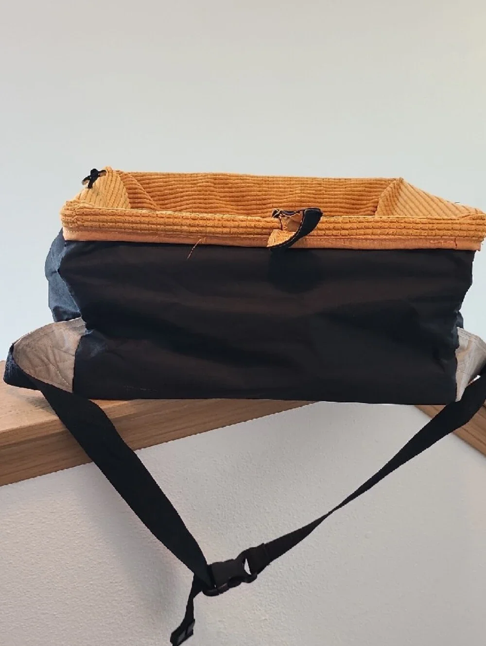Kurgo Black and Tan Pet Car Travel Organizer with Mustard Trim